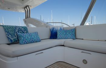 Nice boat with pillows